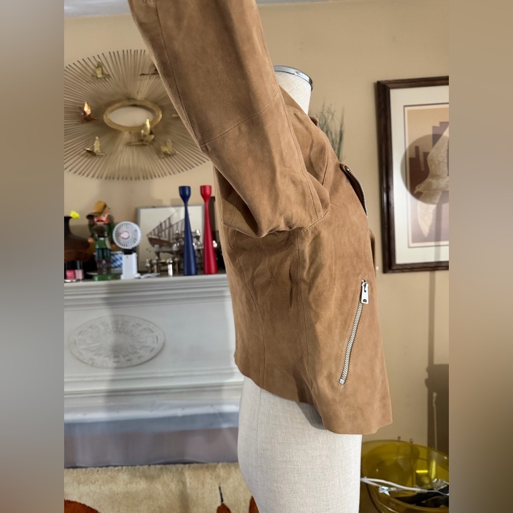 Quince 100% Suede Biker Jacket in XS pecan brown - Picture 13 of 17